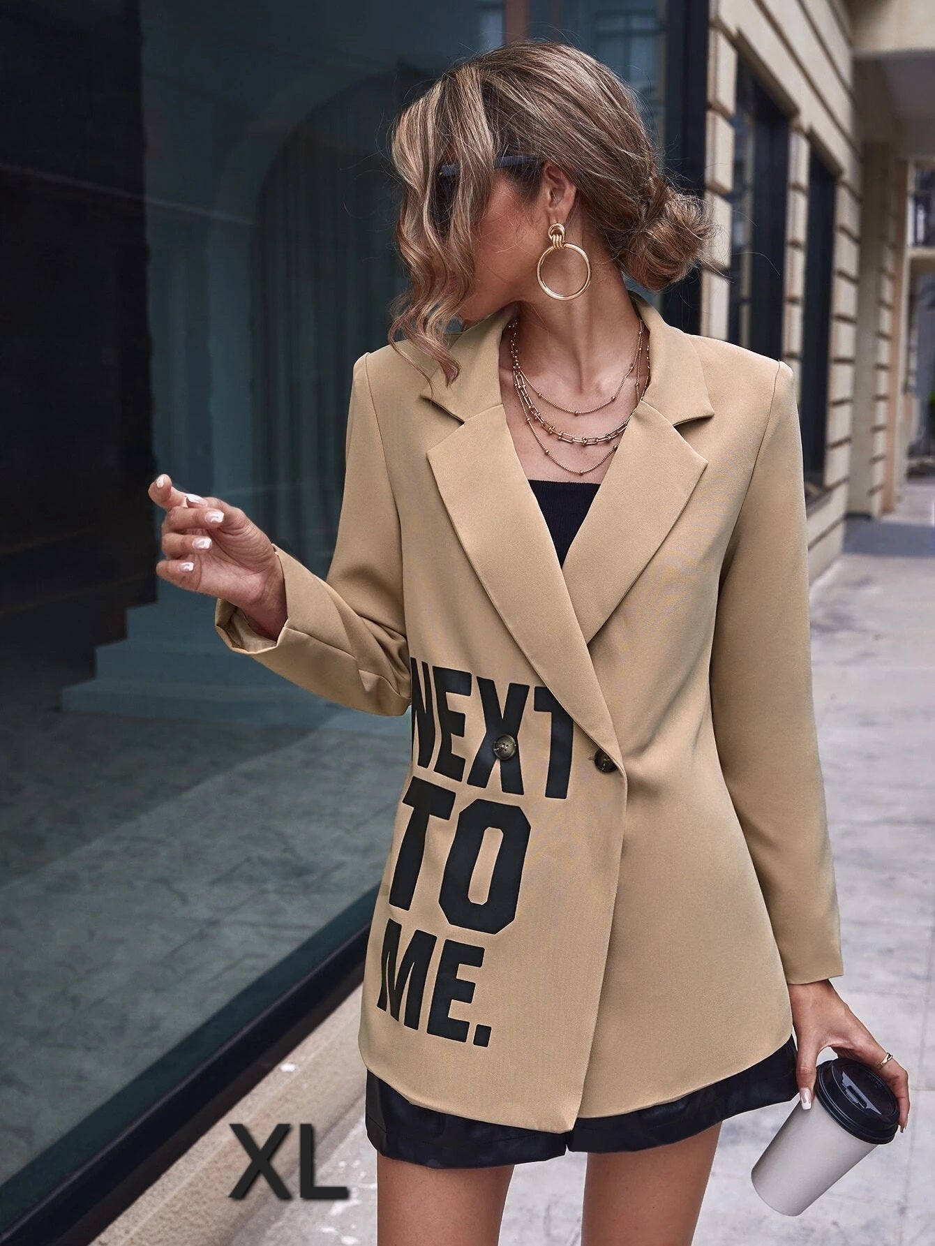 Blazer Beige  - No Stretch -  Talla XL