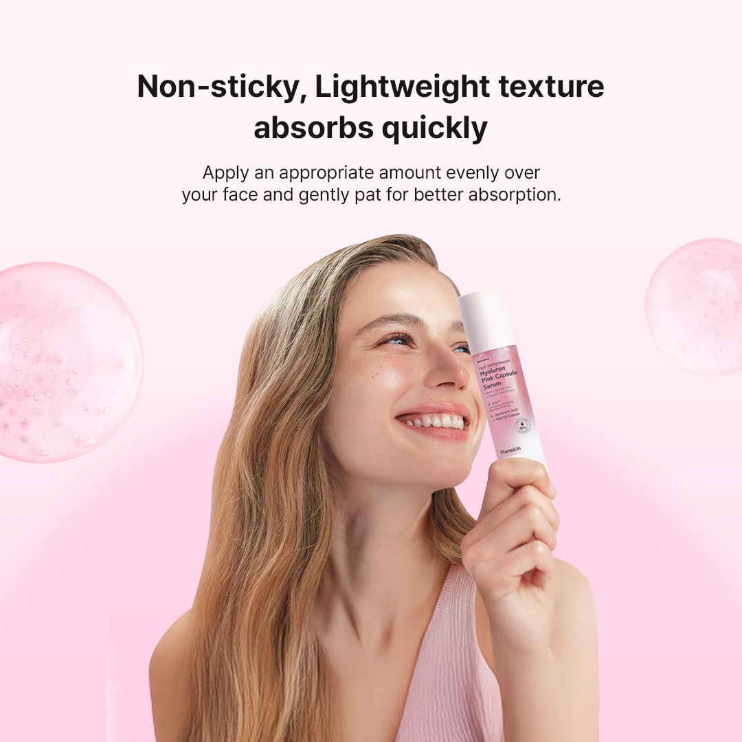 Real Complexion Hyaluron Pink Capsule Serum 50ml - Suero Hidratante de Acido Hialurónico.-Producto Coreano