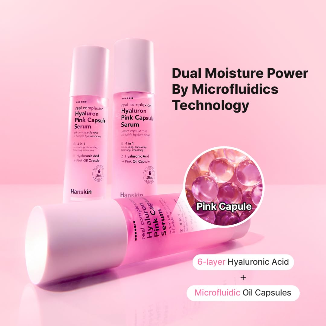 Real Complexion Hyaluron Pink Capsule Serum 50ml - Suero Hidratante de Acido Hialurónico.-Producto Coreano