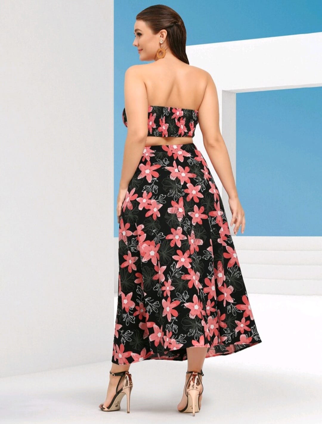 Coordinado Floral  - Stretch - Talla 1XL