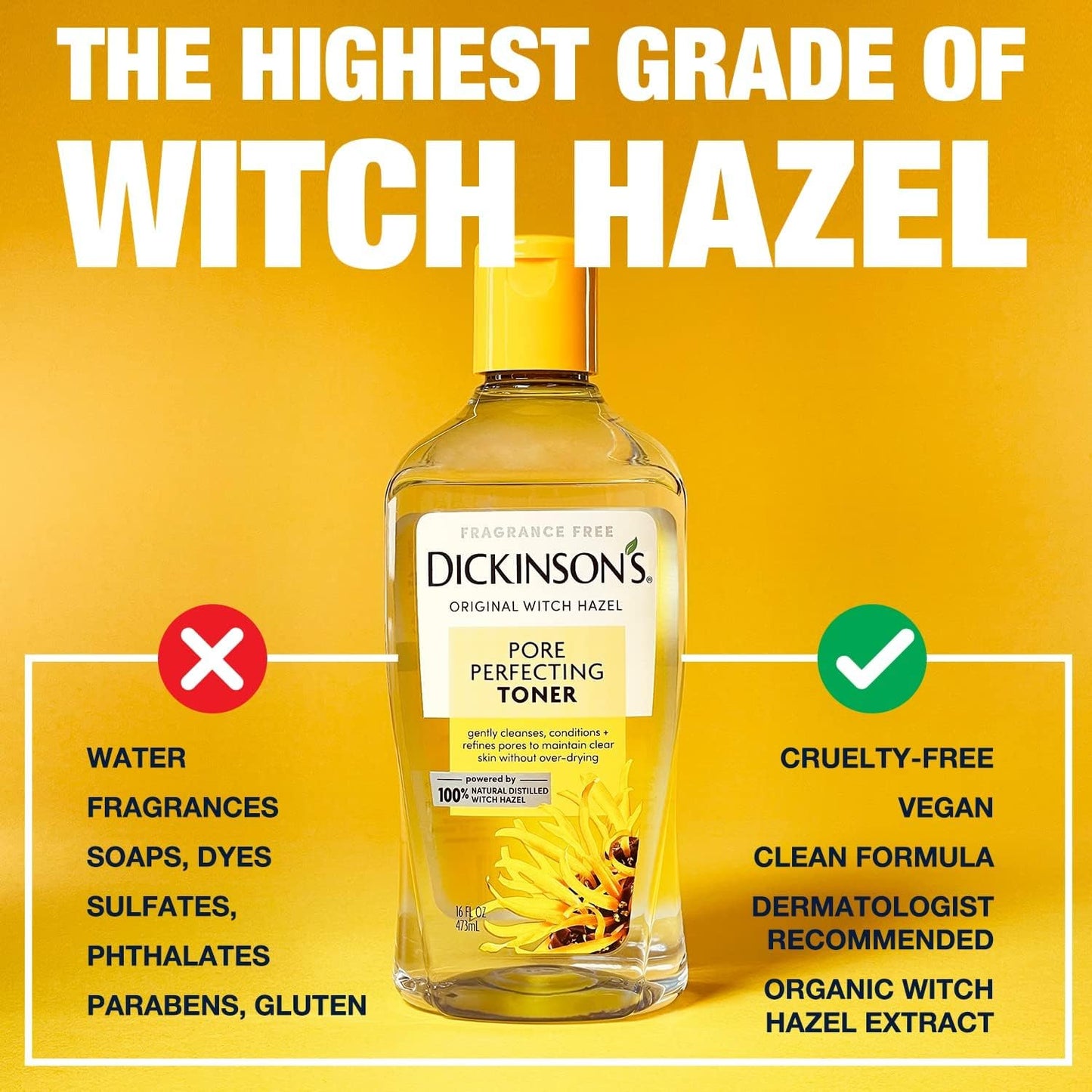 Dickinson´s Original with Hazel Pore Perfecting Toner 473ml - Tonico de Limpieza ayuda a minimizar los poros