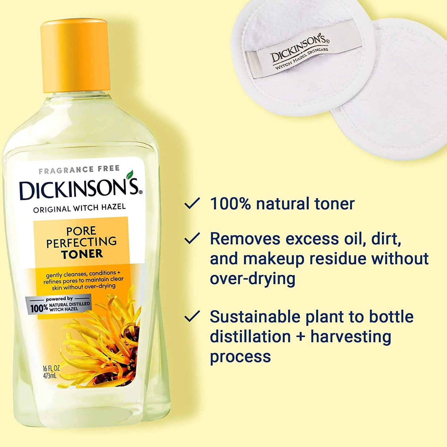 Dickinson´s Original with Hazel Pore Perfecting Toner 473ml - Tonico de Limpieza ayuda a minimizar los poros