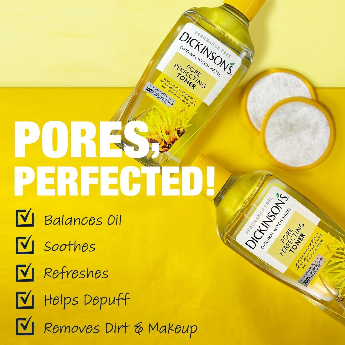 Dickinson´s Original with Hazel Pore Perfecting Toner 473ml - Tonico de Limpieza ayuda a minimizar los poros