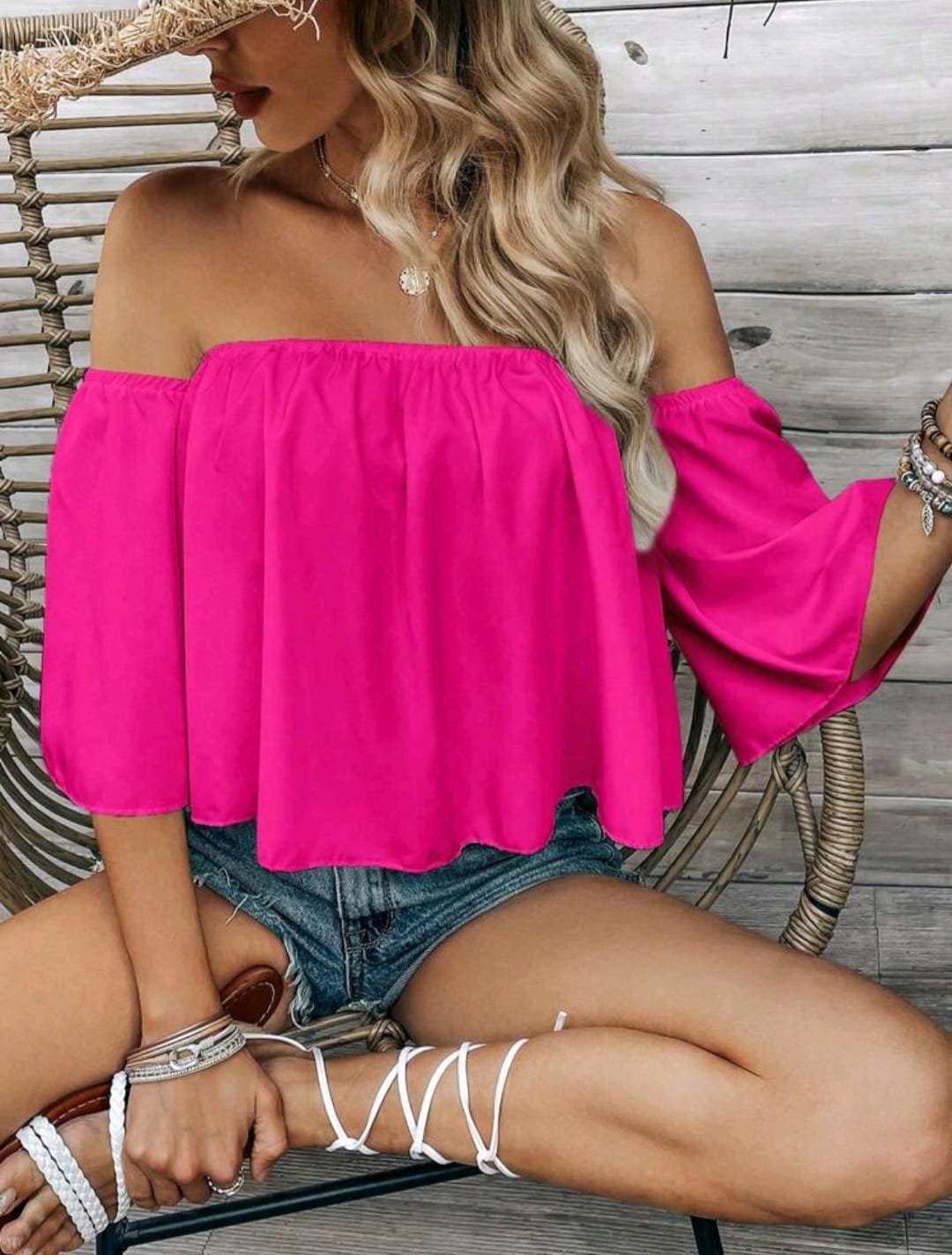 Top Fuscia - Stretch -  Talla L queda XL