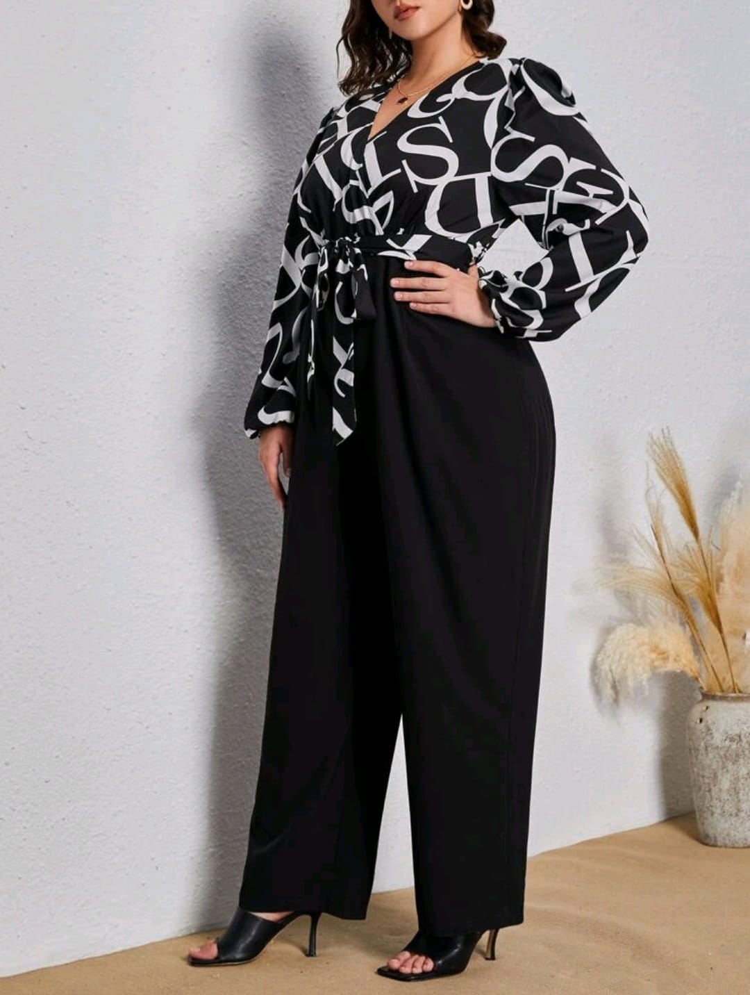 Enterizo Negro/Blanco - Stretch - Talla 1XL