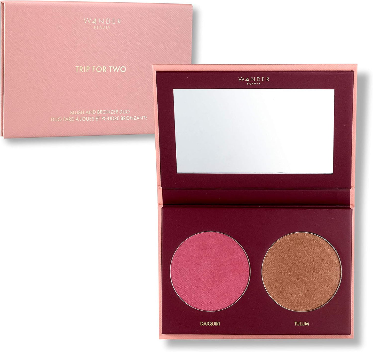 WANDER BEAUTY Trip for Two Blush & Bronzer Daiquiri & Tulum FULL SIZE - Duo de Rubor y Bronceador - Producto Coreano