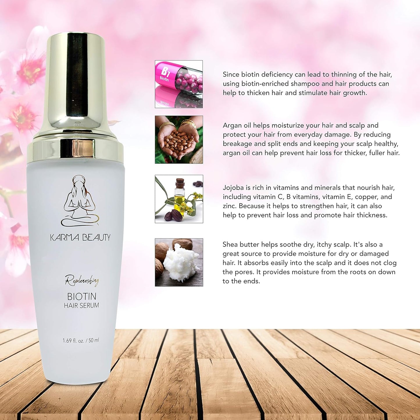 Karma Beauty Biotin Hair Serum 50ml - Suero de Biotina para el Cabello