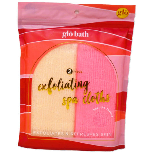 Glo Bath Exfoliating Spa Cloths 2 Pzas - Kit de Paños Exfoliadores para el Cuerpo