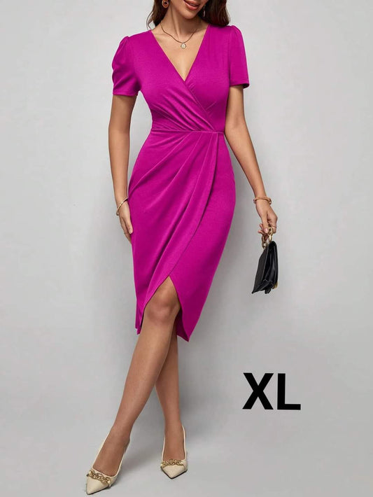 Vestido Fuscia  - Stretch - Talla XL