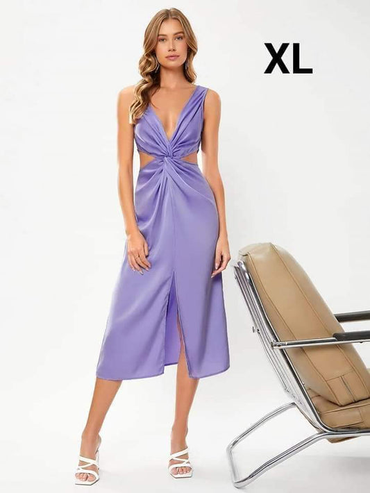 Vestido Purpura - Morado - No Stretch - Talla XL