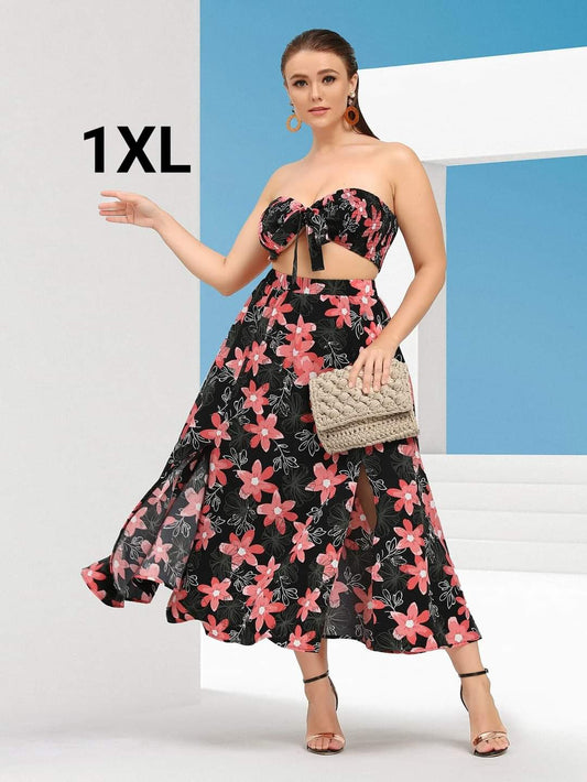 Coordinado Floral  - Stretch - Talla 1XL