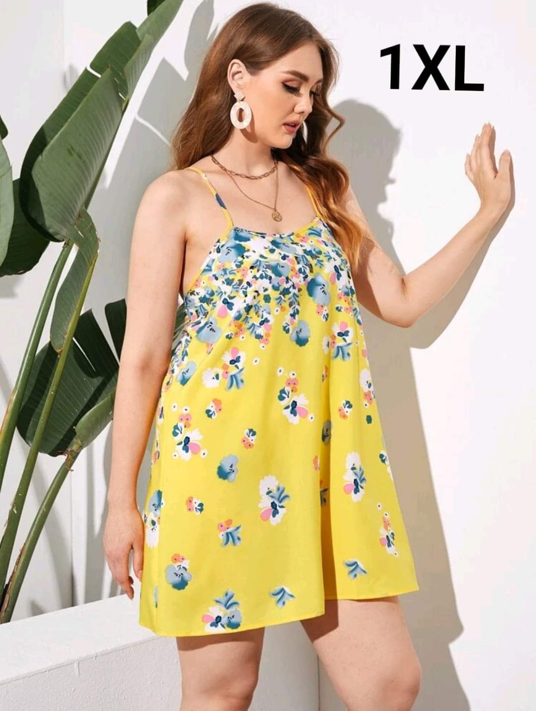 Vestido Amarillo - No Stretch - Talla  1XL