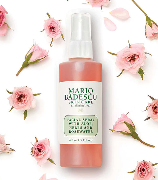 Mario Badescu Facial Spray With Aloe, Herbs And Rosewater 118ml - Spray Hidratante y Fijador de Aloe, Hierbas y Agua de Rosas