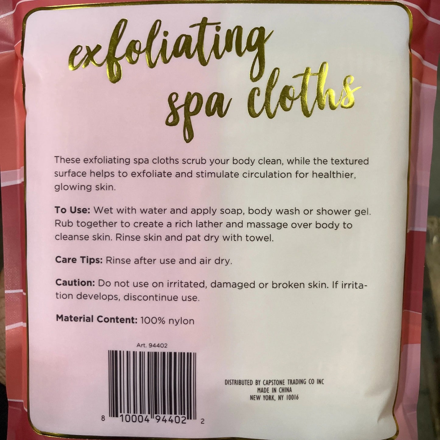 Glo Bath Exfoliating Spa Cloths 2 Pzas - Kit de Paños Exfoliadores para el Cuerpo