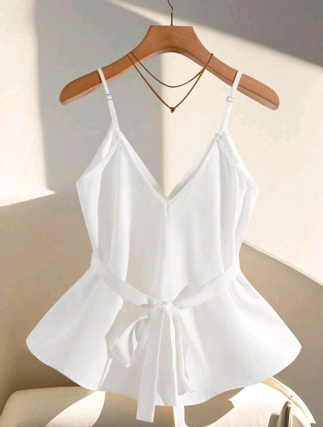 Top Blanco -  Poco Strech - Talla XL