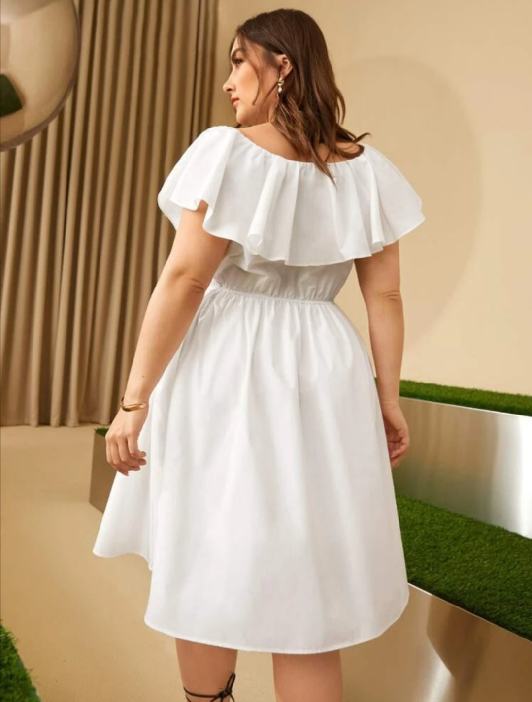 Vestido Blanco - Stretch - Talla 1XL