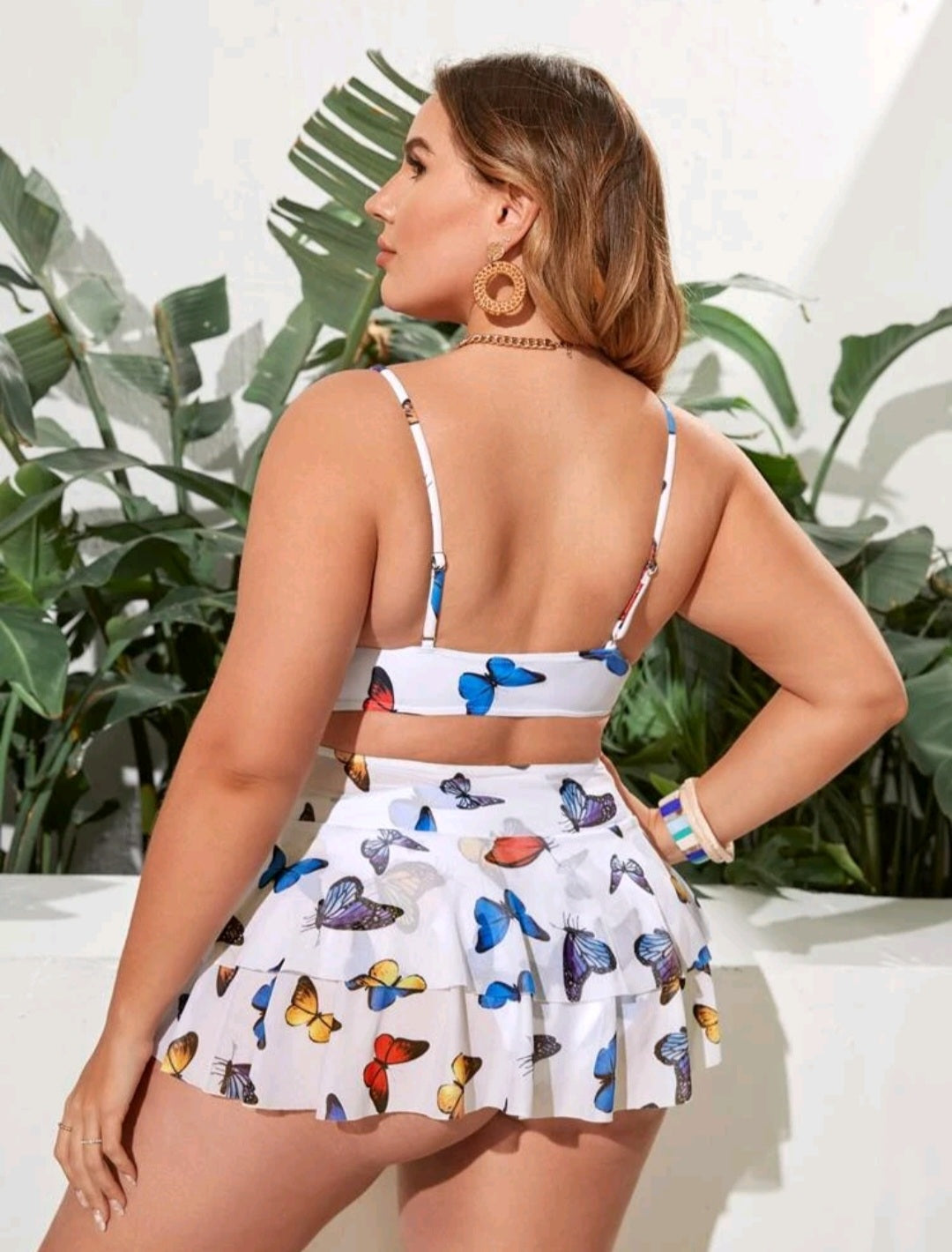 Traje de Baño de Mariposas 2 Pzas -  Stretch -  Talla XL