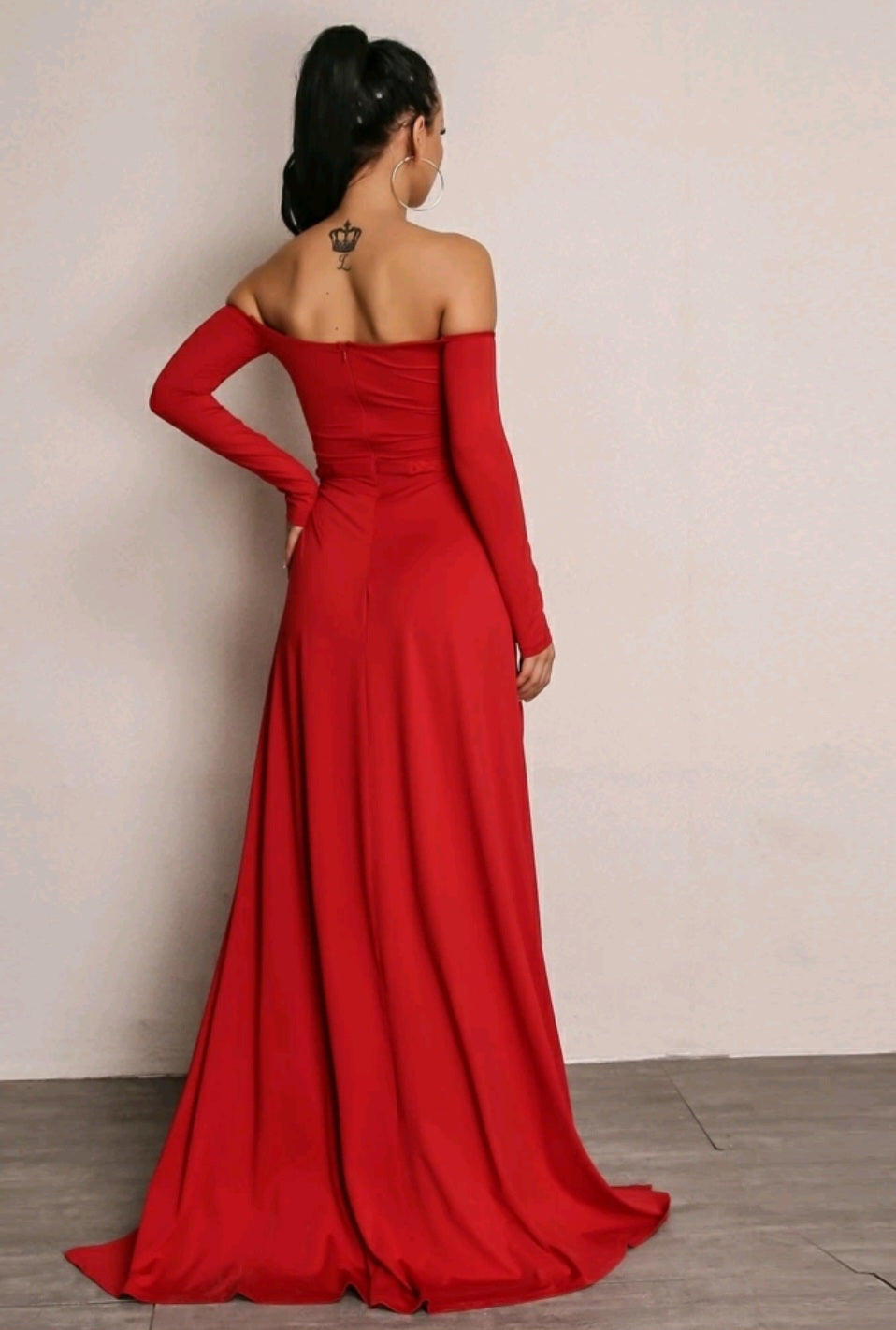 Vestido Rojo Sexy de Gala  -Stretch - Talla L / XL