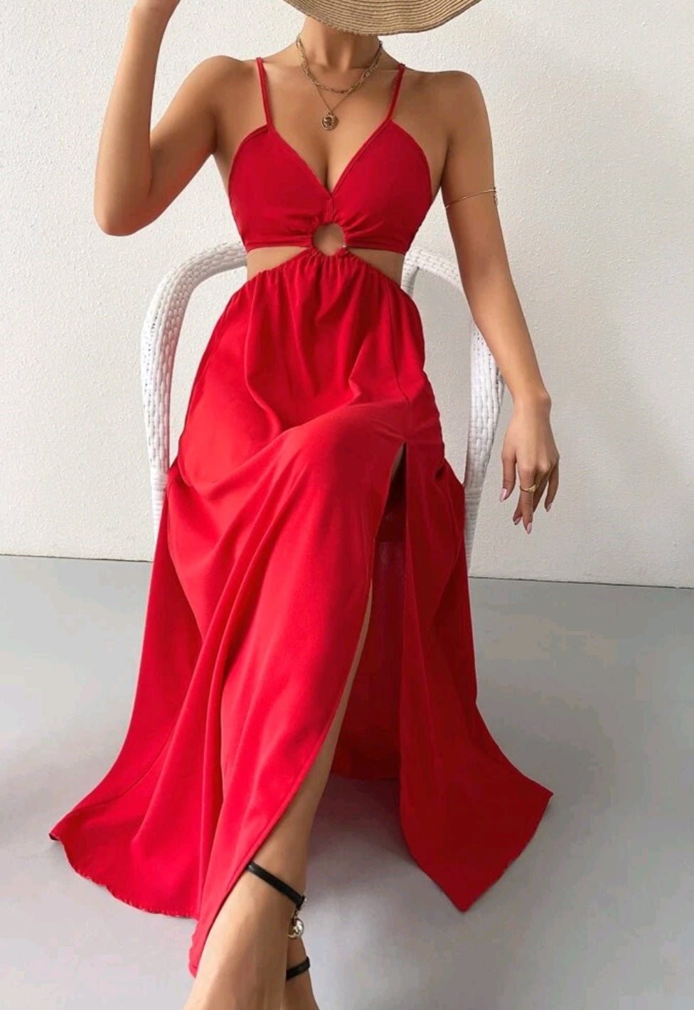 Vestido Rojo - No Stretch - Talla L