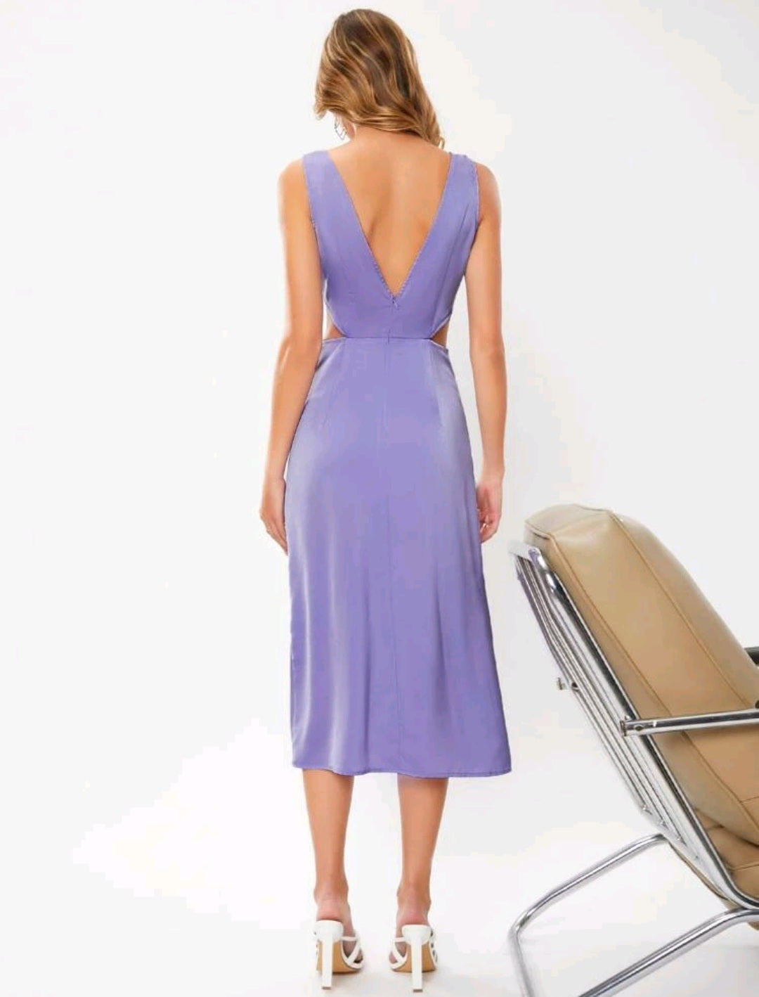 Vestido Purpura - Morado - No Stretch - Talla XL