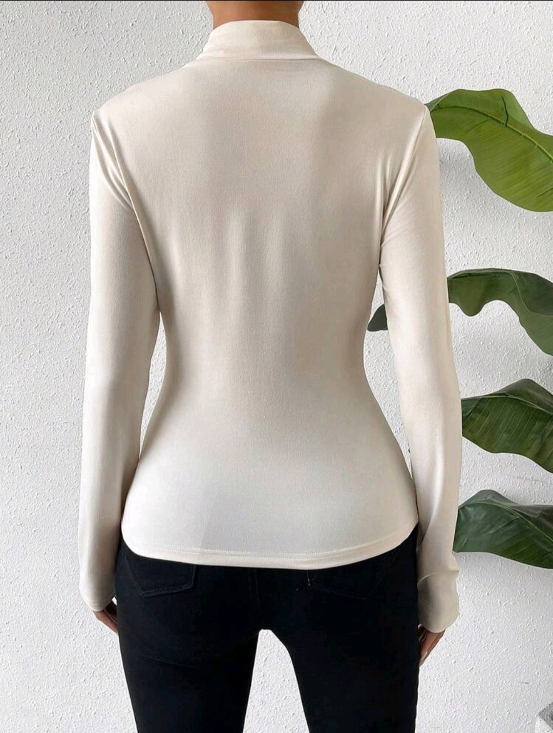 Top Blanco Hueso Nude - Stretch -  Talla XL