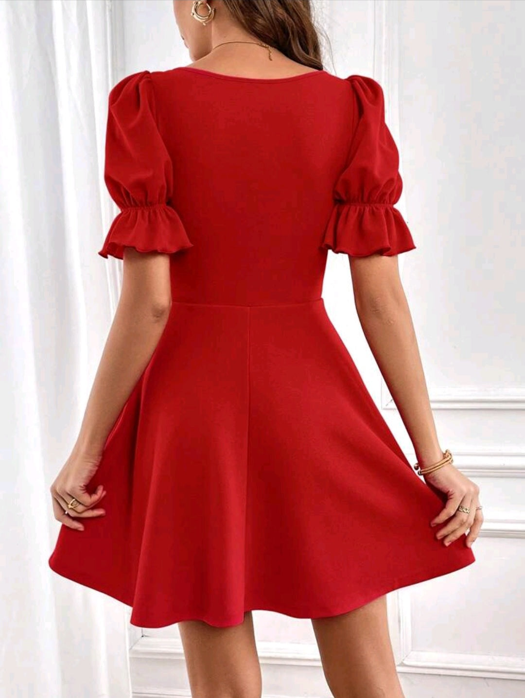 Vestido Rojo  -Stretch - Talla L / XL