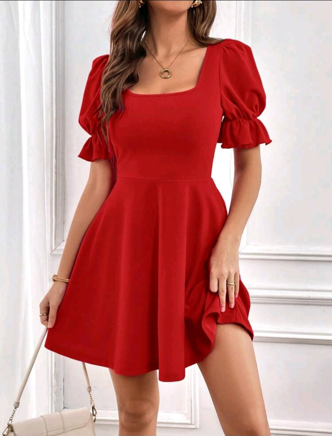 Vestido Rojo  -Stretch - Talla L / XL