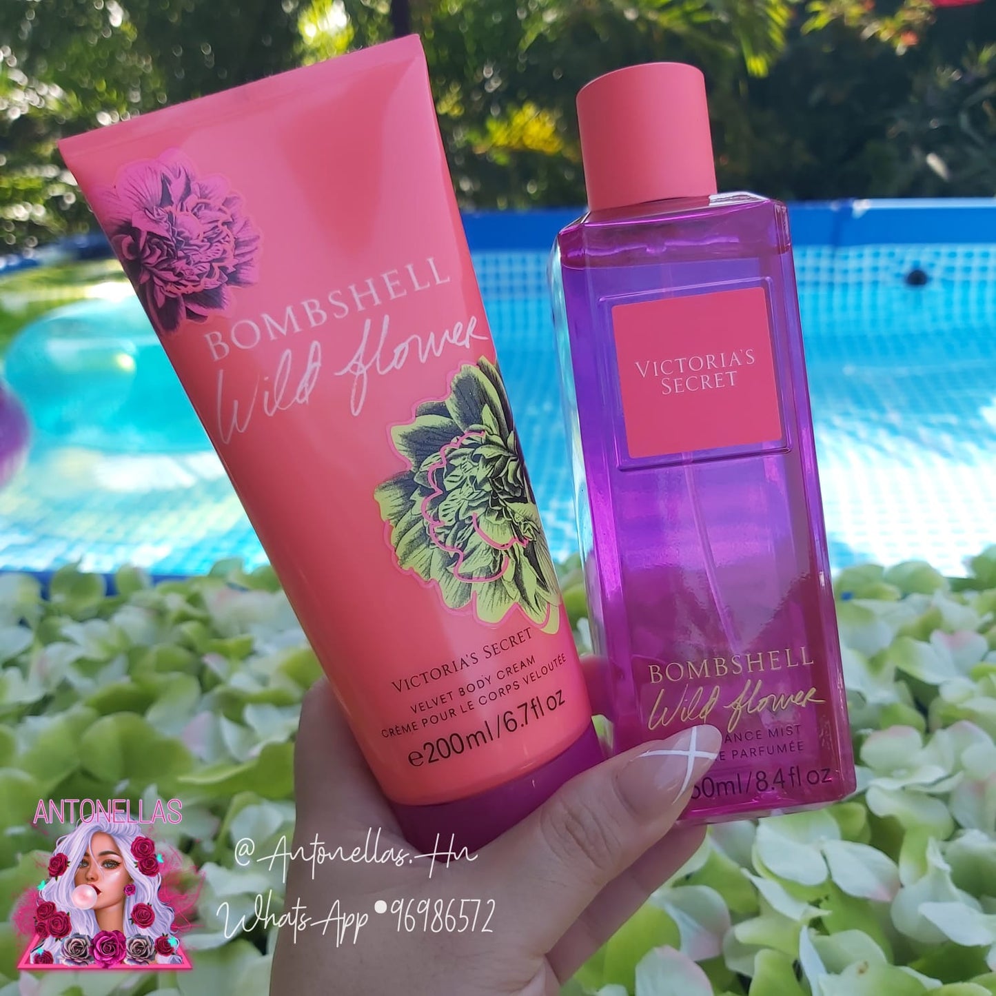 Victoria´s Secret Set Crema & Splash BOMBSHELL WILDFLOWER + Cosmetiquera de Regalo