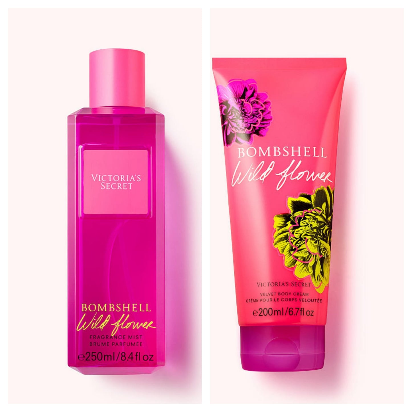 Victoria´s Secret Set Crema & Splash BOMBSHELL WILDFLOWER + Cosmetiquera de Regalo