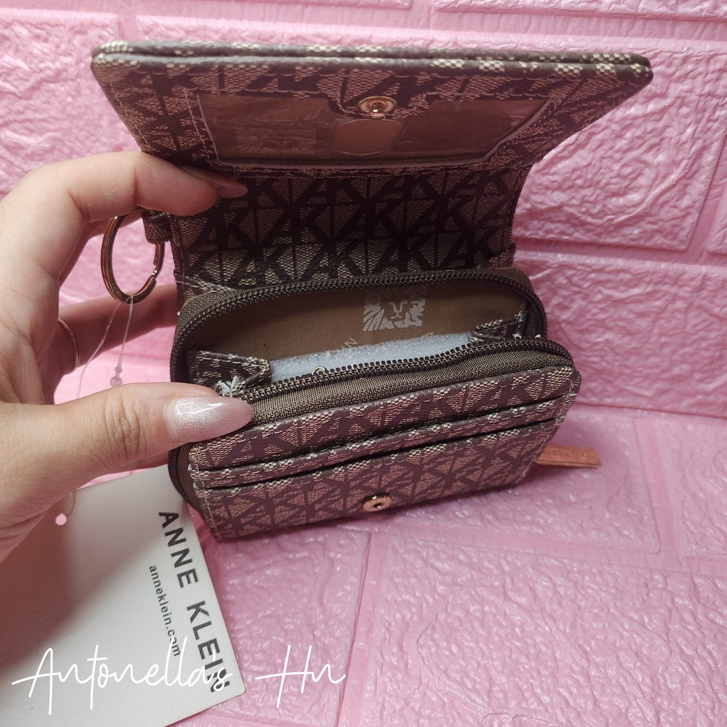 Anne Klein Monedero Pequeño Beige/Cafe