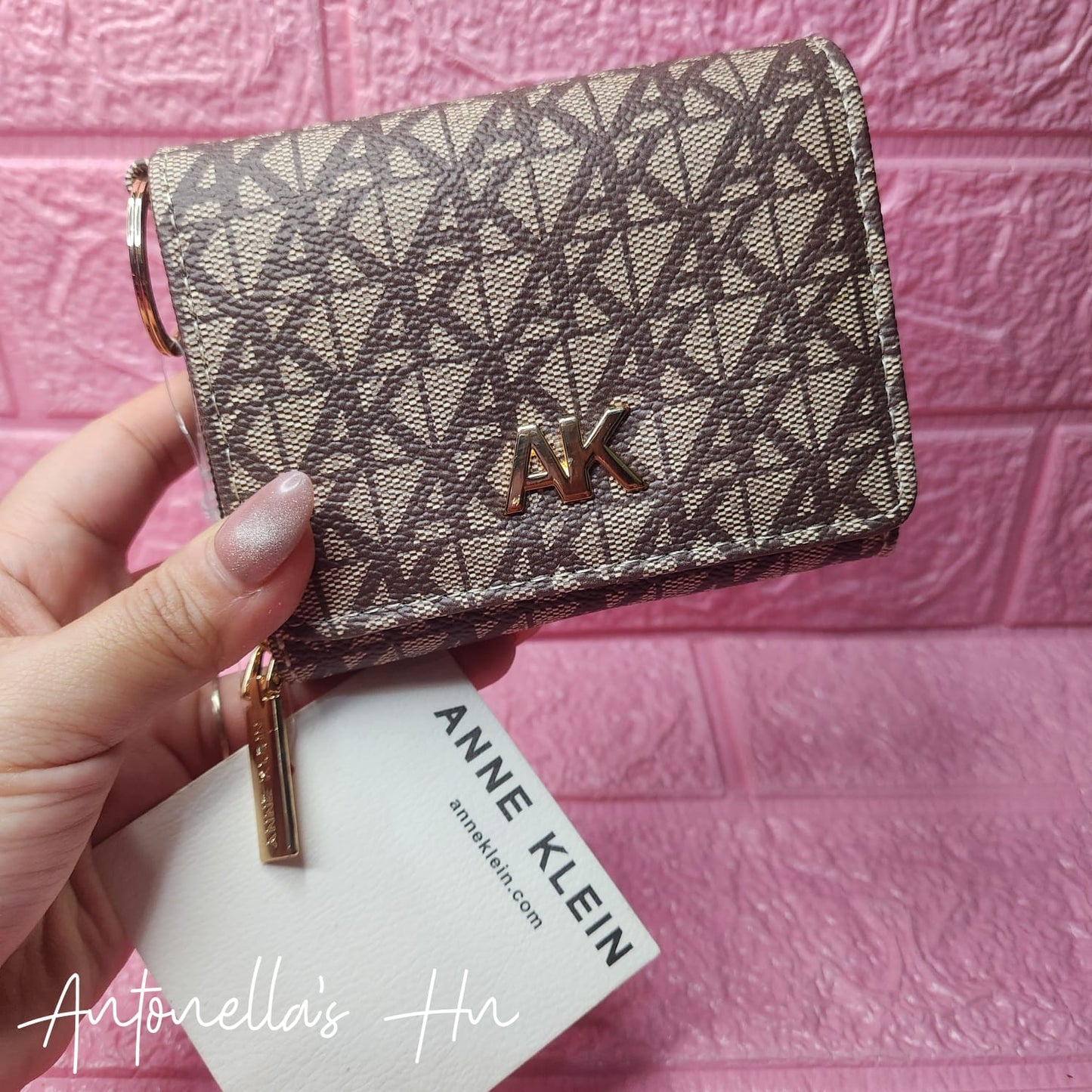 Anne Klein Monedero Pequeño Beige/Cafe