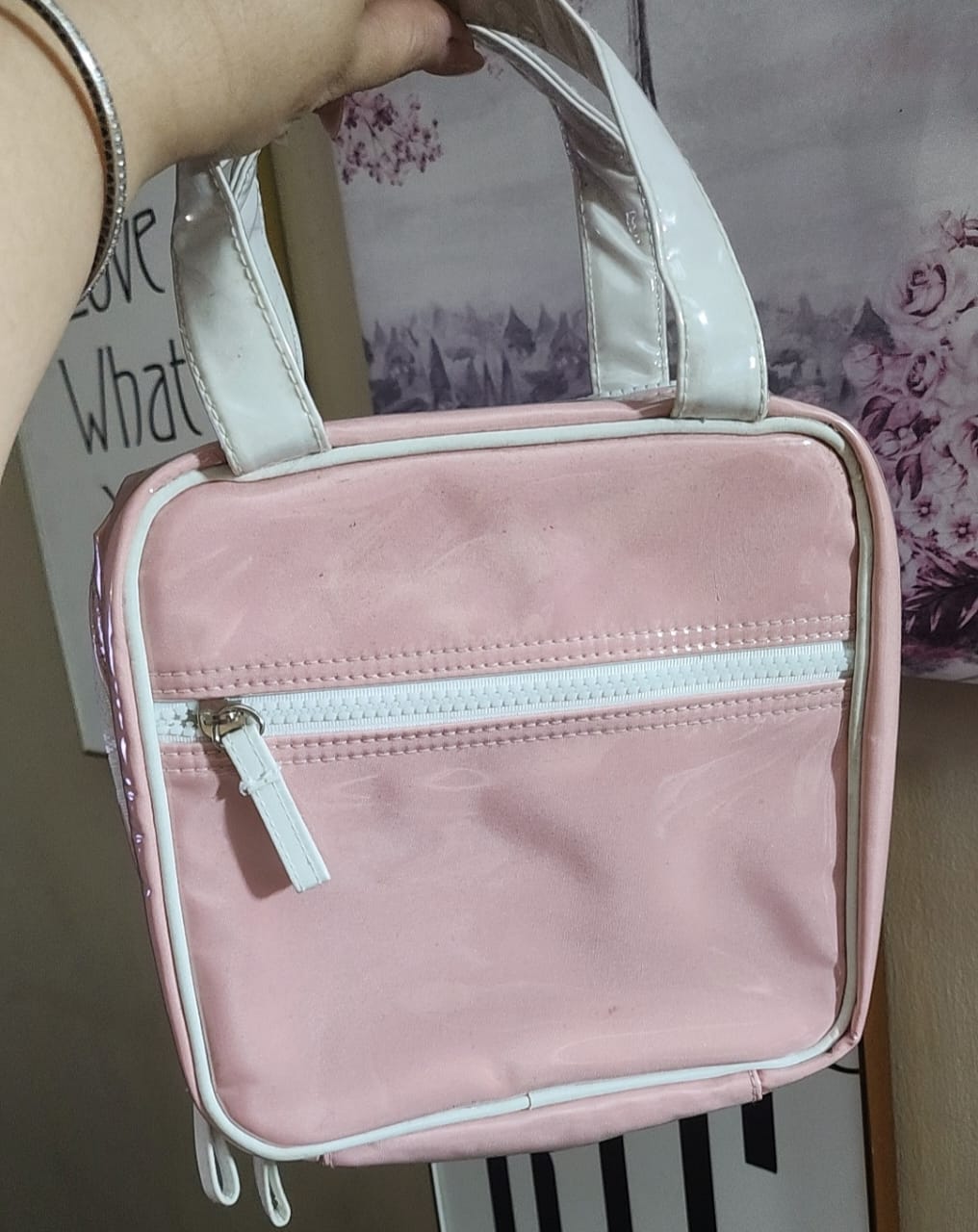 Cosmetiquera Rosa Tipo Neceser