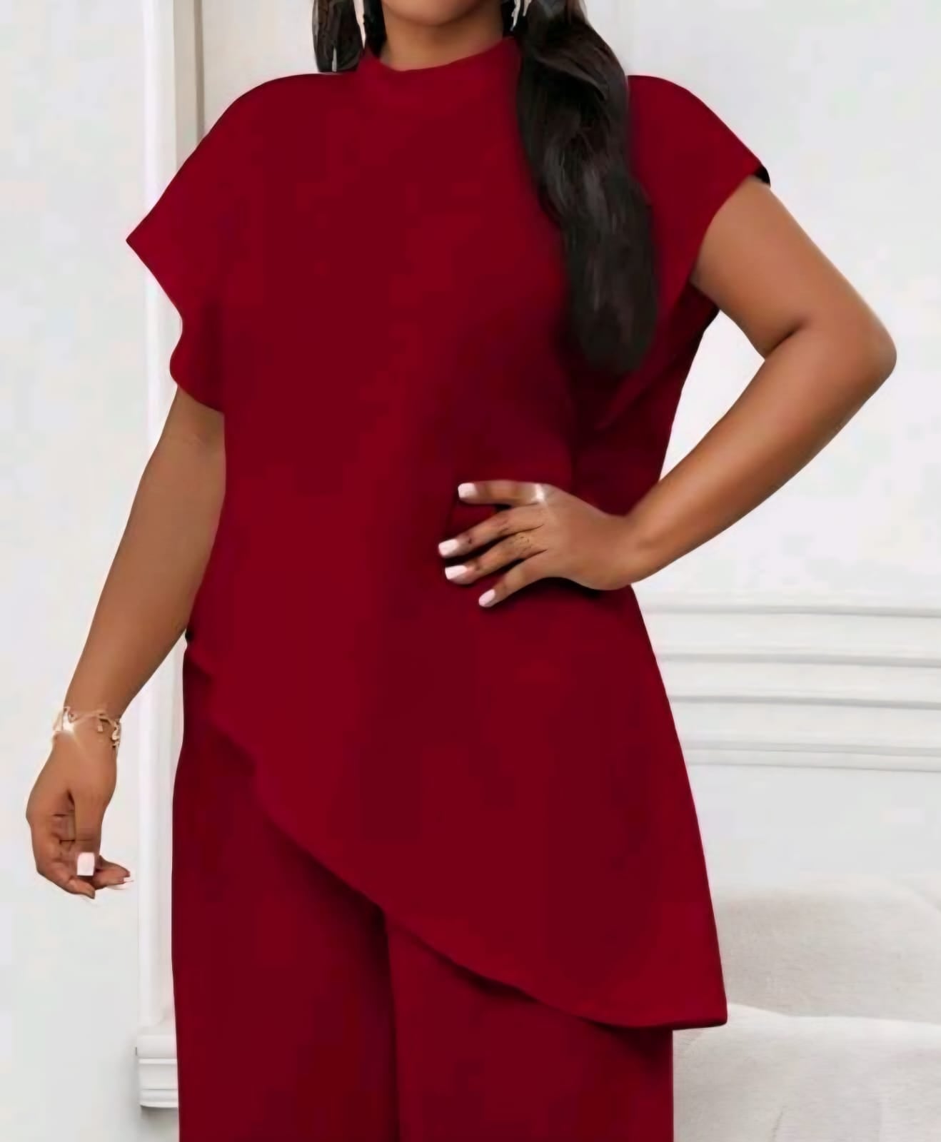 Top Rojo  - No Stretch -  Talla XL