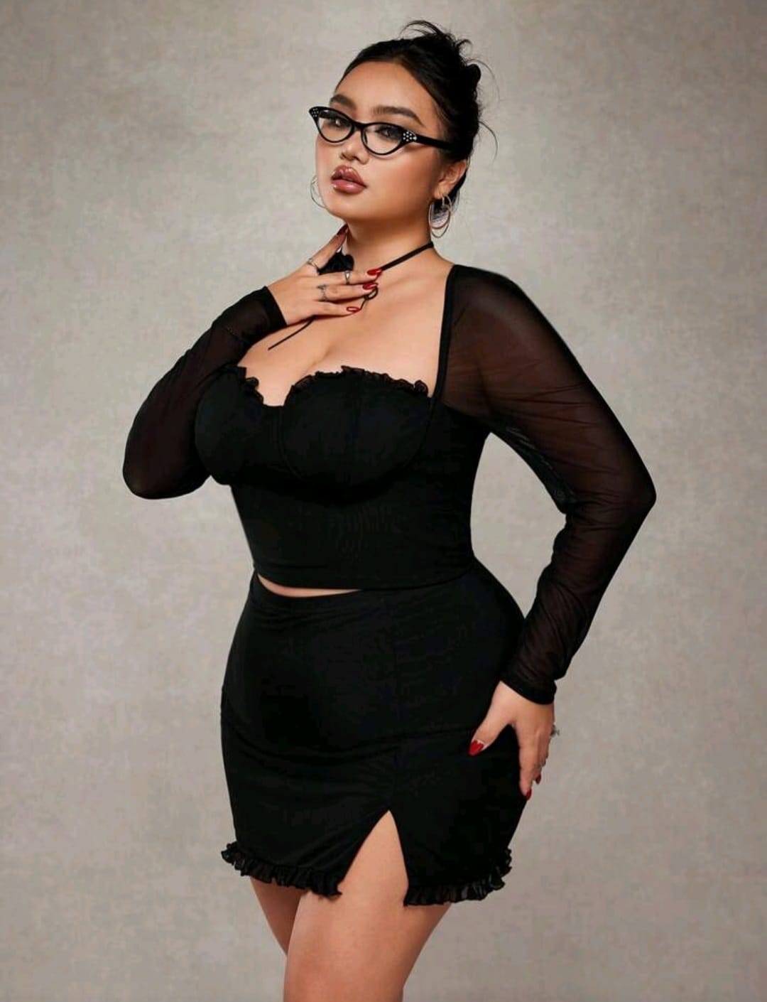 Coordinado Negro - Stretch - Talla XL