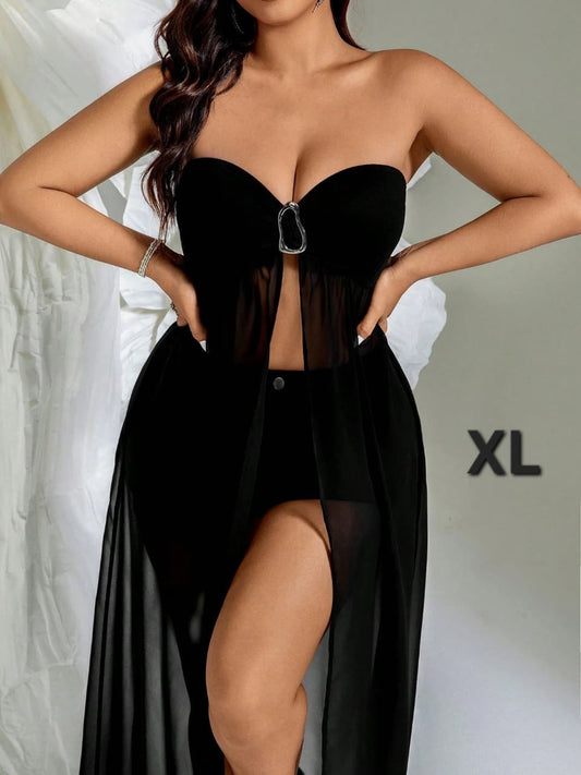 Top Negro- Stretch -  Talla XL