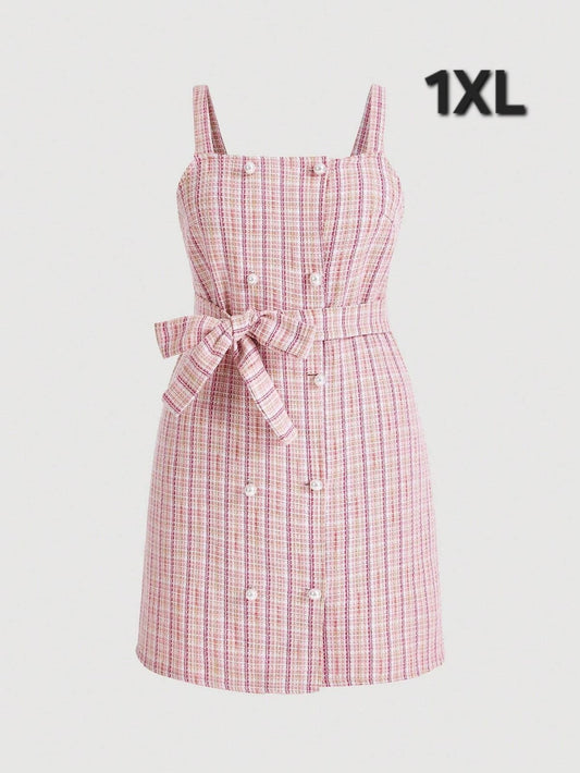 Vestido Rosa - No Stretch - Talla XL