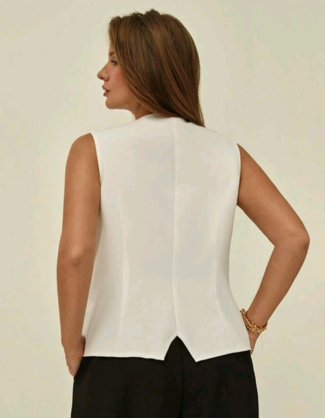 Blazer Blanco - Poco Stretch - Talla XL