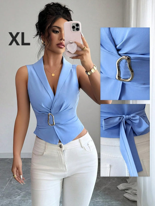 Top Azul - Poco Strech - Talla XL