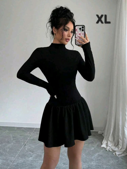 Vestido Negro - Stretch - Talla XL