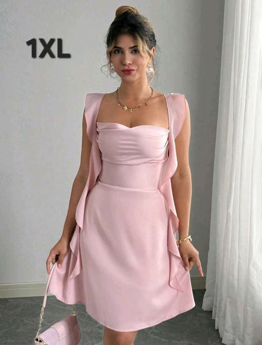 Vestido Rosa - Stretch - Talla 1XL