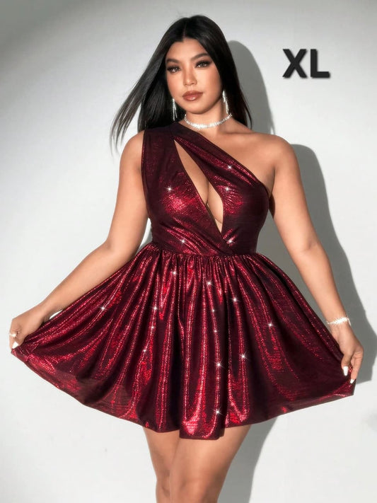 Vestido Rojo Vino - Borgoña - Stretch - Talla XL