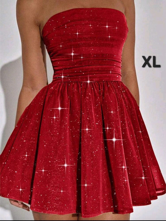 Vestido  Rojo - Stretch - Talla XL