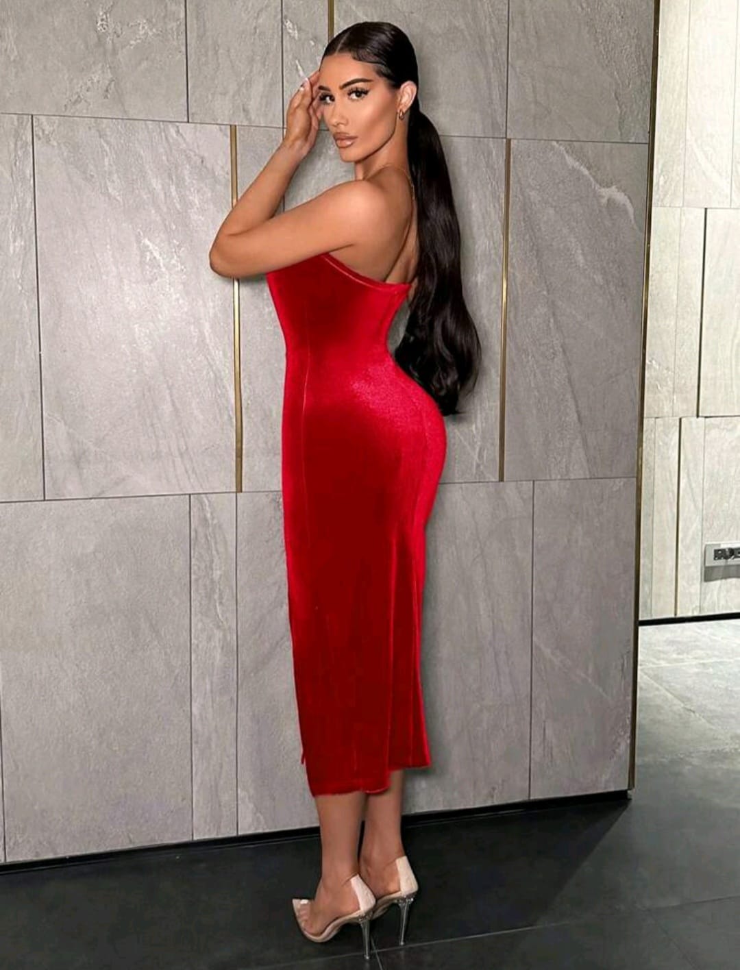 Vestido Rojo - Stretch - Talla L