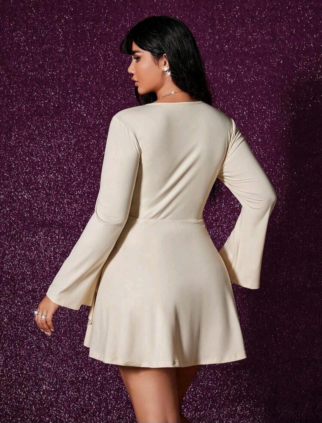 Vestido Blanco Hueso - Stretch - Talla XL