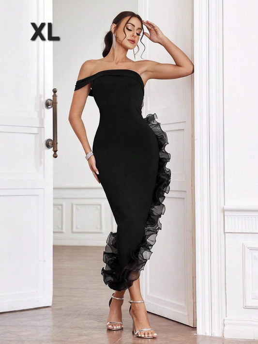 Vestido Negro - Stretch - Talla XL