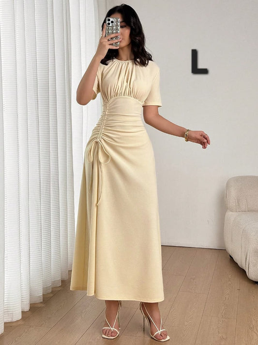 Vestido Blanco Hueso - Stretch - Talla L