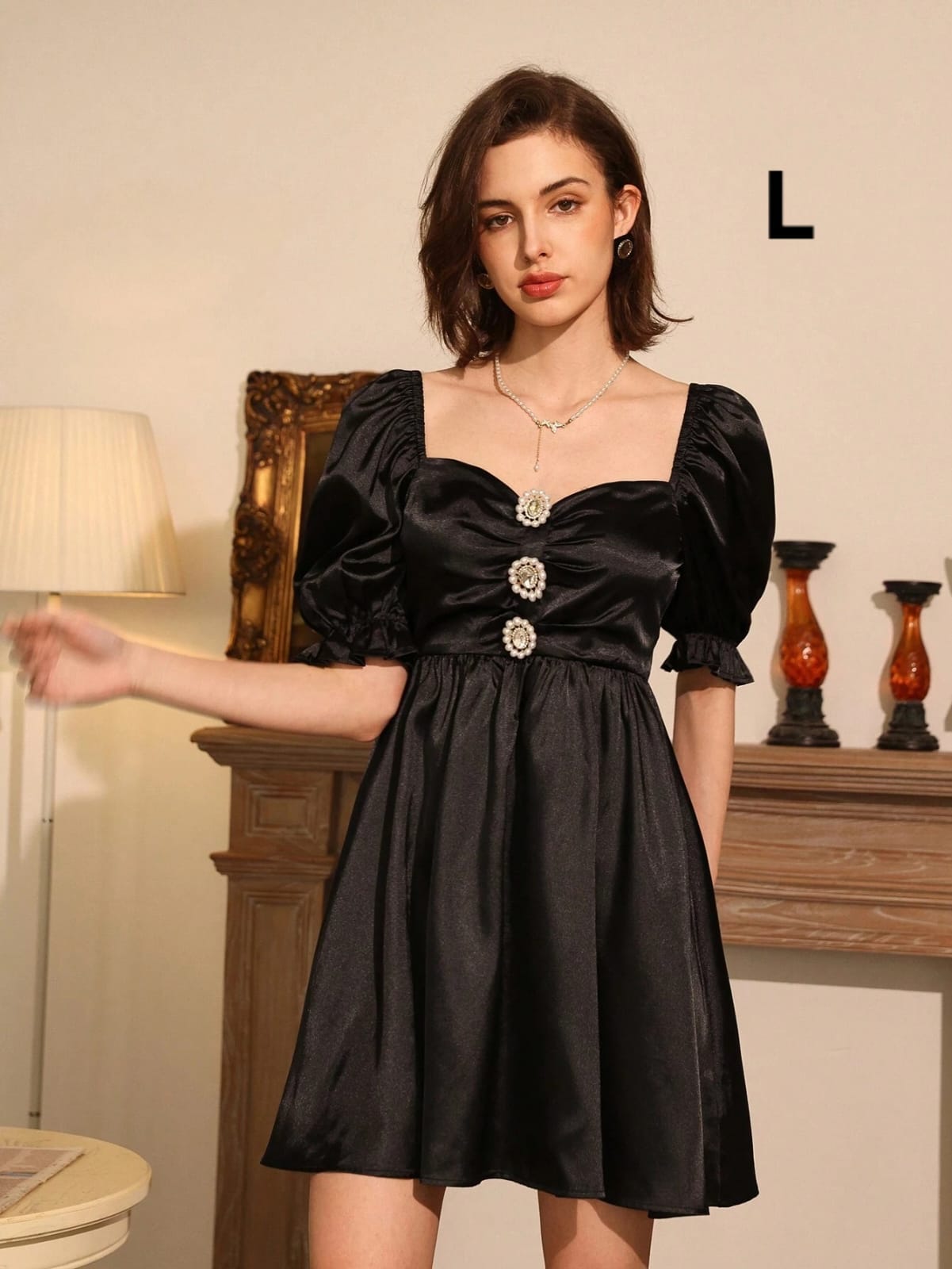 Vestido Negro - No Stretch - Talla L