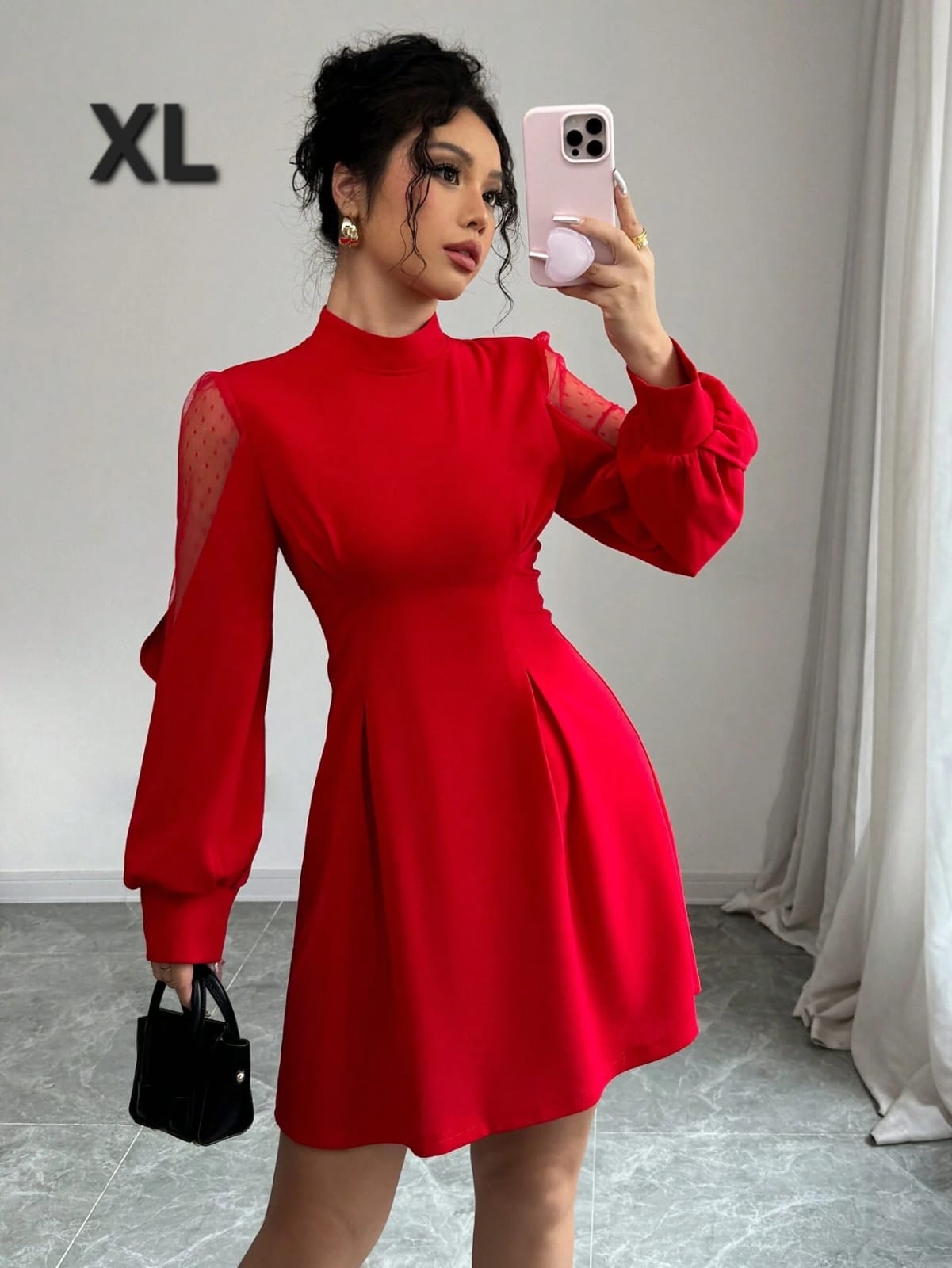 Vestido  Rojo - No Stretch - Talla XL