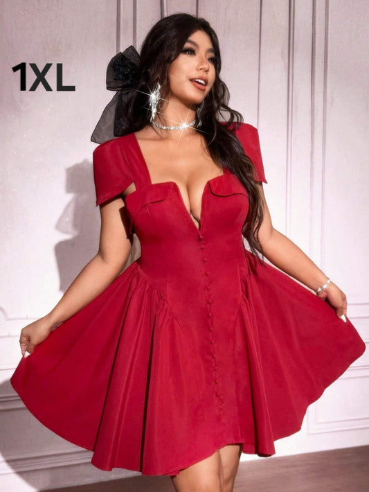 Vestido Rojo - Stretch - Talla 1XL