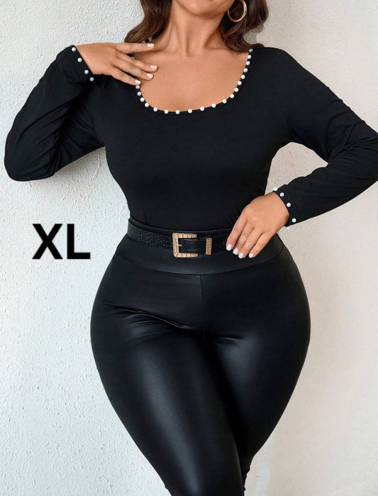 Top Negro- Stretch -  Talla XL